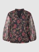 More & More Blusenshirt mit floralem Allover-Muster in Black, Größe 36
