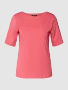 More & More T-Shirt in unifarbenem Design in Pink, Größe 42