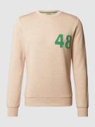 MOS MOSH Sweatshirt mit Motiv-Print Modell 'Abel' in Beige Melange, Gr...