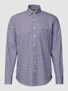 Fynch-Hatton Slim Fit Freizeithemd mit Button-Down-Kragen in Dunkelbla...