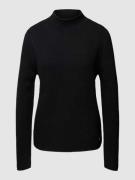 Fynch-Hatton Strickpullover mit Stehkragen Modell 'Basic' in Black, Gr...