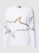 Paul & Shark Sweatshirt mit Logo-Print in Weiss, Größe XL