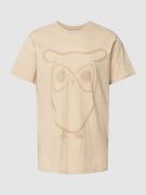 Knowledge Cotton Apparel T-Shirt mit Motiv-Print in Beige, Größe M