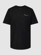 Knowledge Cotton Apparel T-Shirt mit Label-Print in Black, Größe S