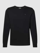 Knowledge Cotton Apparel Sweatshirt mit Label-Detail in Black, Größe M