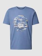 Knowledge Cotton Apparel T-Shirt mit Motiv-Print in Rauchblau, Größe X...