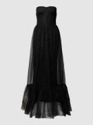 LACE & BEADS Corsagenkleid in unifarbenem Design in Black, Größe M