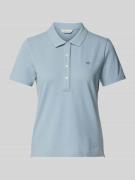 Gant Slim Fit Poloshirt mit Label-Stitching in Hellblau, Größe S