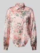 Guess Bluse mit floralem Print Modell 'BOWED JUN' in Rosa, Größe L
