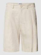 JAKE*S STUDIO MEN Shorts mit Knopfverschluss in Beige, Größe L