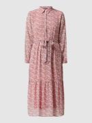 Montego Blusenkleid aus Chiffon in Rose, Größe 40