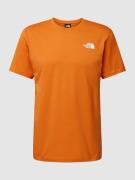 The North Face T-Shirt mit Label-Print in Orange, Größe S