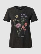 Only T-Shirt in melierter Optik Modell 'ONLLUCY' in Black, Größe XS