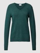 Vila Strickpullover aus Viskose-Mix mit V-Ausschnitt Modell 'RIL' in D...