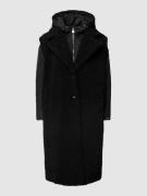 LIU JO SPORT Mantel mit Besatz aus Teddyfell in Black, Größe L