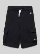 CHAMPION Regular Fit Cargoshorts mit Tunnelzug in Black, Größe 140