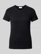 Jake*s Collection T-Shirt in Strick-Optik in Black, Größe 36