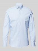OLYMP Level Five Business-Hemd mit Allover-Muster in Bleu, Größe 38