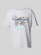 Jake*s Casual T-Shirt mit Tom&Jerry®-Print in Hellgrau Melange, Größe ...
