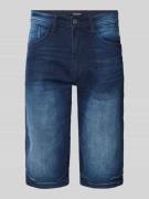 Blend Slim Fit Jeansshorts im 5-Pocket-Design in Marine, Größe S