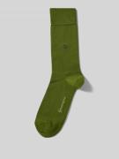 Burlington Socken mit Label-Schriftzug Modell 'Lord' in Gruen, Größe 4...