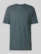 Tom Tailor T-Shirt in Melange-Optik in Anthrazit, Größe S