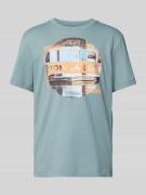 Tom Tailor T-Shirt mit Label-Print in Mint, Größe M