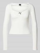 Gina Tricot Longsleeve mit Zierschleife Modell 'Naya' in Weiss, Größe ...