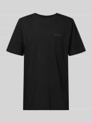 Mazine T-Shirt mit Label-Print Modell 'Stundon' in Black, Größe L