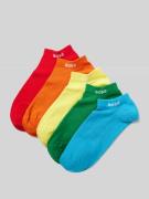 BOSS Socken mit Label-Schriftzug Modell 'Rainbow' im 5er-Pack in Blau,...