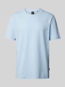 BOSS T-Shirt in unifarbenem Design Modell 'TIBURT' in Bleu, Größe S