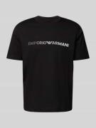Emporio Armani T-Shirt mit Label-Stitching in Black, Größe S