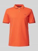 Gant Poloshirt mit Label-Stitching Modell 'TIPPING' in Orange, Größe S