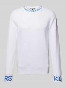 Michael Kors Sweatshirt mit Label-Print in Weiss, Größe S