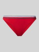 TOMMY HILFIGER Bikini-Hose mit elastischem Logo-Bund in Rot, Größe XS