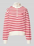 Tommy Hilfiger Sweatshirt mit Streifenmuster Modell 'BRETON' in Rot, G...