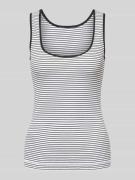 Lanius Tanktop in unifarbenem Design in Weiss, Größe 36