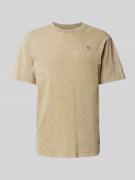 Dickies T-Shirt mit Label-Patch Modell 'NEWINGTON' in Ecru, Größe S