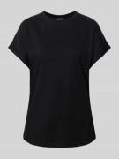 Mango T-Shirt in unifarbenem Design Modell 'SEVILLA' in Black, Größe X...