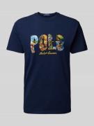Polo Ralph Lauren T-Shirt mit Label-Stitching in Marine, Größe S