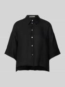Drykorn Leinenhemd mit Umlegekragen Modell 'YARIKA' in Black, Größe 36