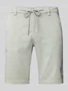 MAC Regular Fit Shorts mit Tunnelzug in Silber, Größe 30