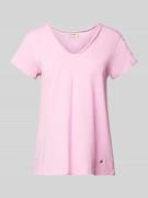 MOS MOSH T-Shirt mit Rollsaum Modell 'TULLI' in Rosa, Größe XS