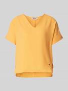 MOS MOSH Blusenshirt mit V-Ausschnitt Modell 'AURI LEIA' in Orange, Gr...