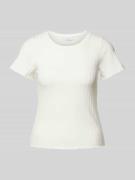 Rich & Royal T-Shirt mit Streifenmuster in Offwhite, Größe M