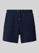 ARMANI EXCHANGE Regular Fit Shorts mit elastischem Bund in Marine, Grö...