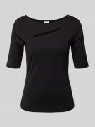 s.Oliver BLACK LABEL T-Shirt mit Cut Out in Black, Größe 36