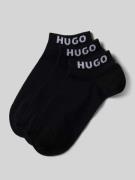 HUGO Sneakersocken mit Label-Detail im 3er-Pack in Black, Größe 39/42