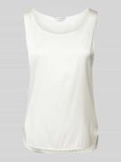 MaxMara Leisure Seidentop im unifarbenen Design Modell 'PAN' in Weiss,...