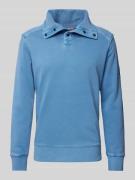 Wellensteyn Sweatshirt mit Label-Patch in Blau, Größe S